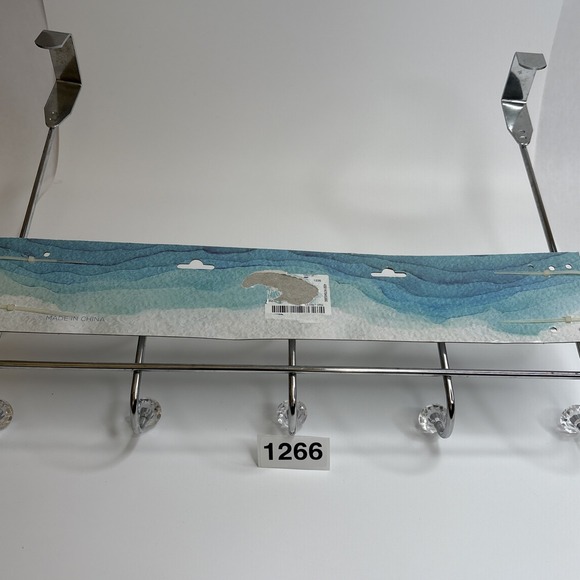 Over-the-Door Hook Rack 5 Double Hooks For Coats, Hats Or Towels - Picture 7 of 7